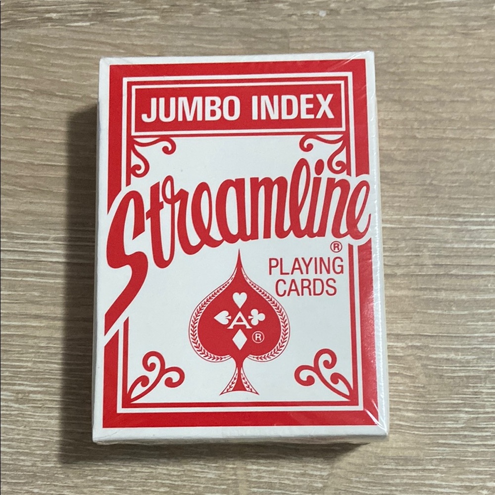 Playing Cards By Streamline, Jumbo Index, One Deck, Red